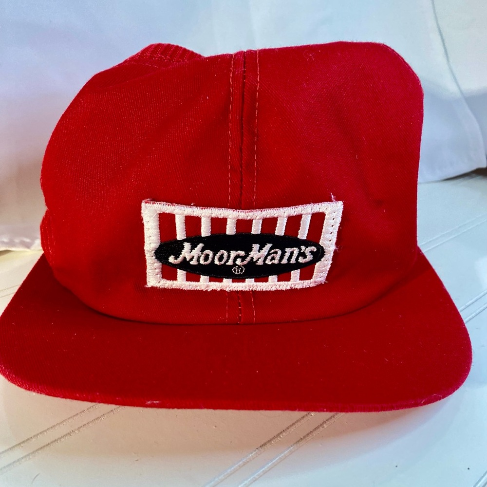 Vintage MoorMan's Red Logo Snapback Hat